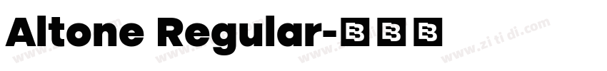 Altone Regular字体转换